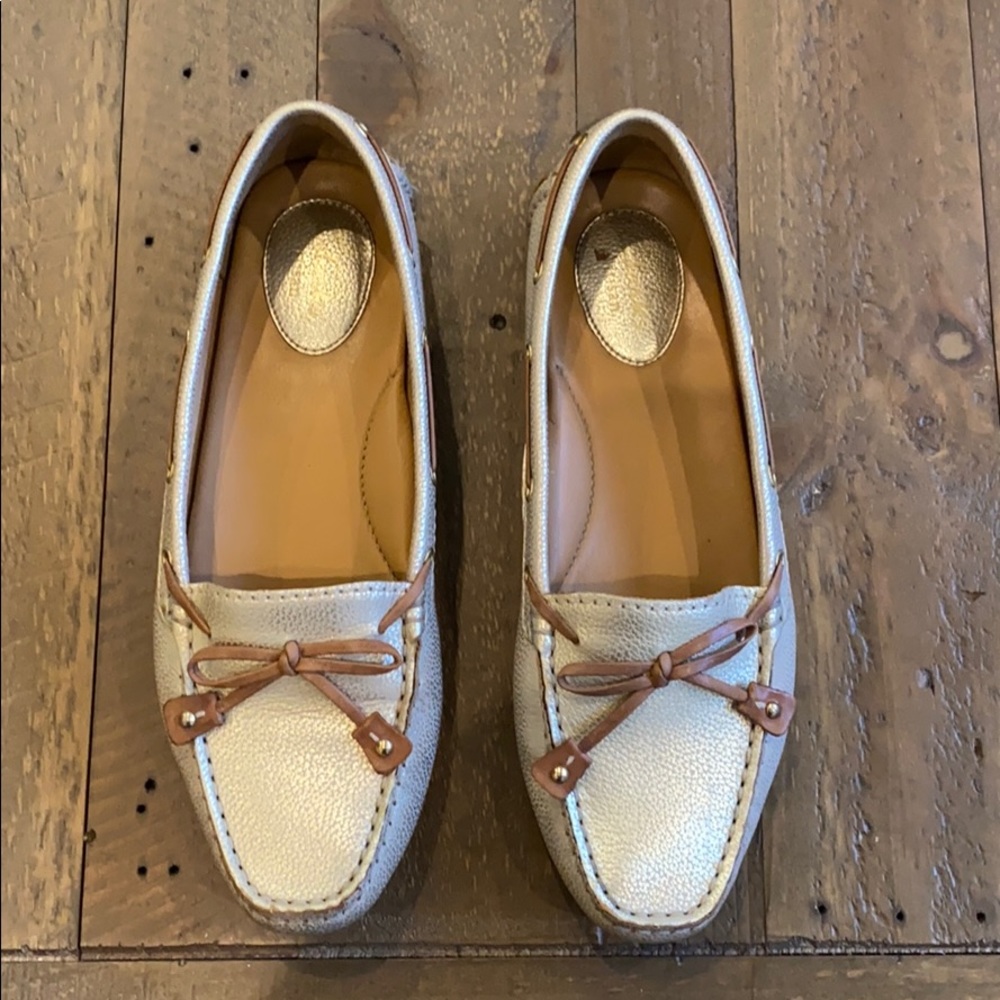 Clarks Gold Leather Loafer